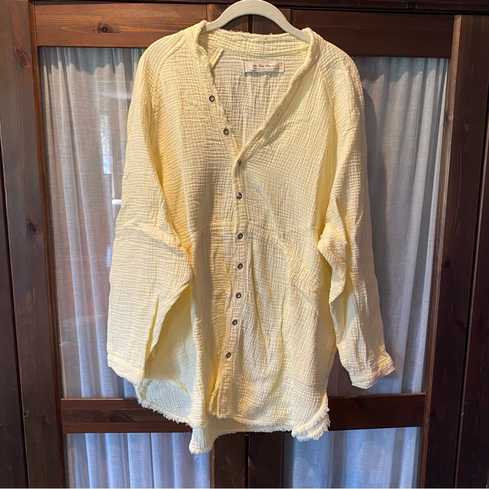 We the free gauze button down